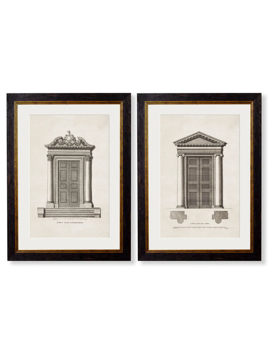 Framed Architectural Study of 18th Century Doors